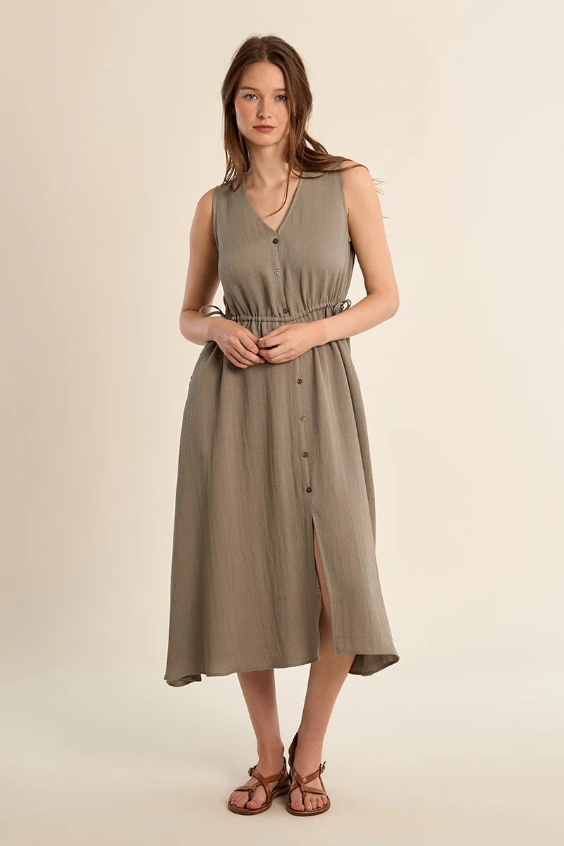 Molly Bracken Light Khaki Dress
