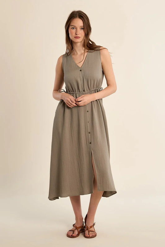 Molly Bracken Light Khaki Dress