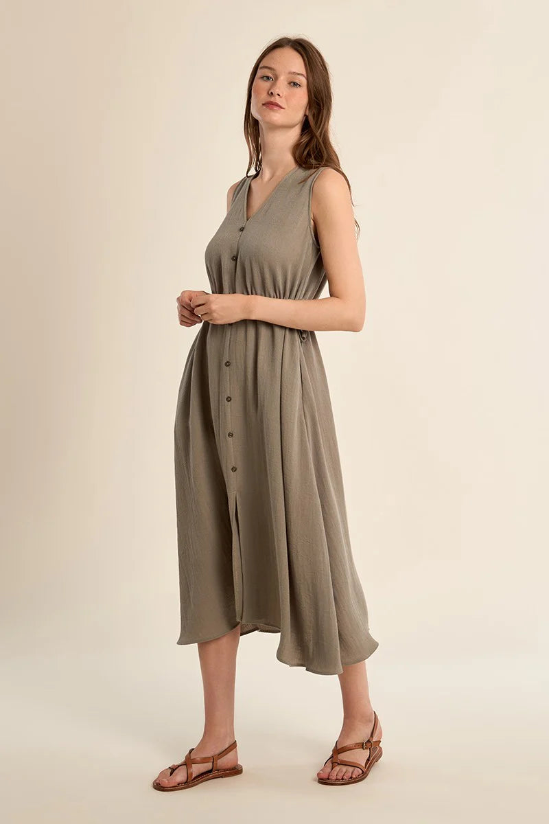 Molly Bracken Light Khaki Dress