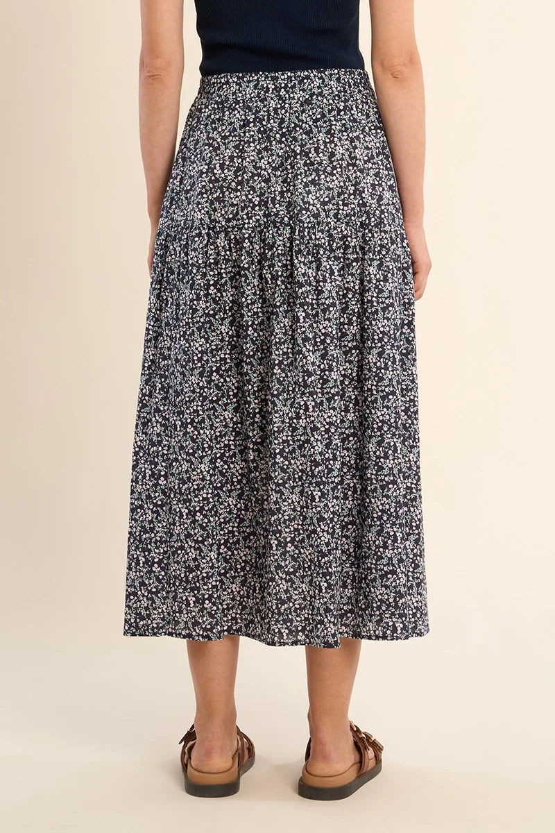 Molly Bracken Navy Daisy Skirt