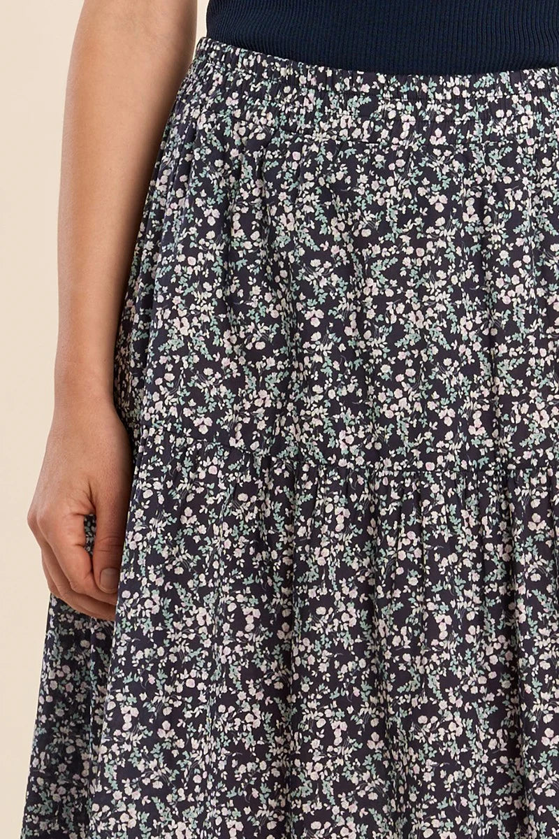 Molly Bracken Navy Daisy Skirt
