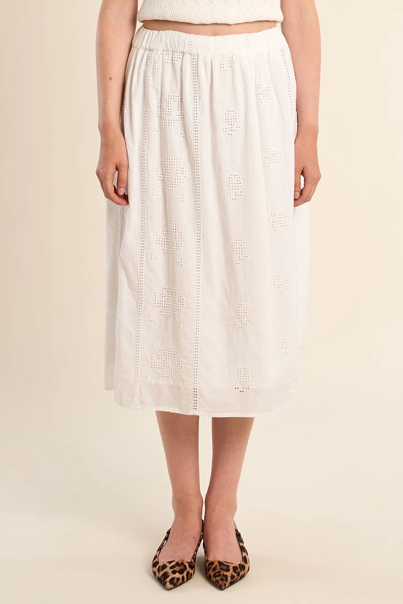 Molly Bracken Midi Cotton Skirt