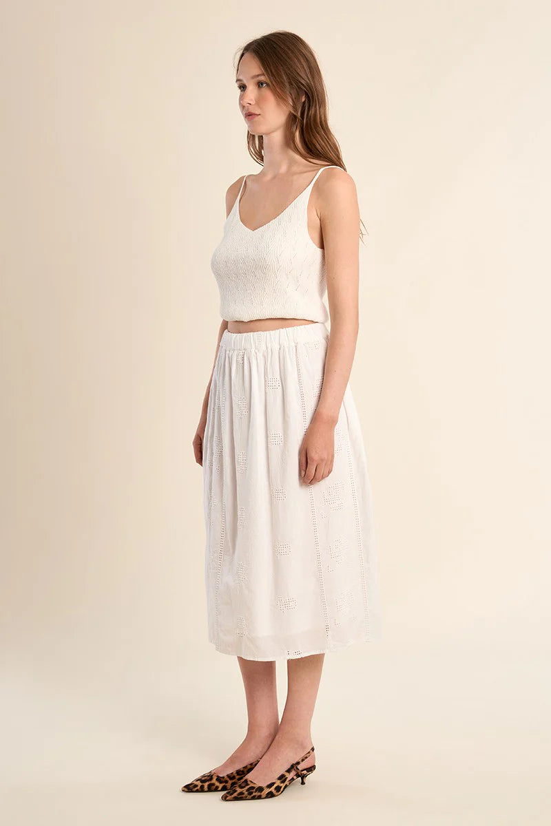 Molly Bracken Midi Cotton Skirt