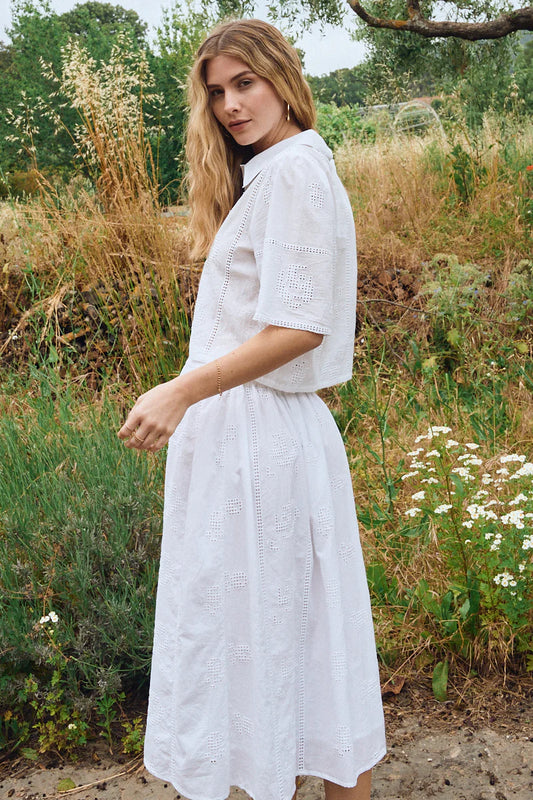 Molly Bracken Midi Cotton Skirt