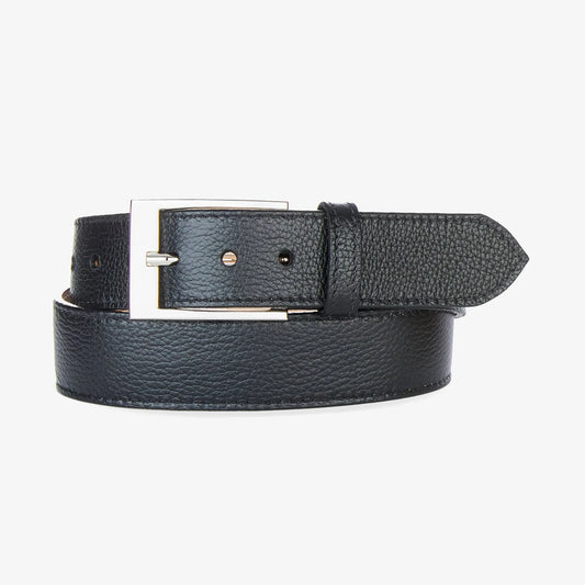 Brave Leather Black Birget Pebbled Belt