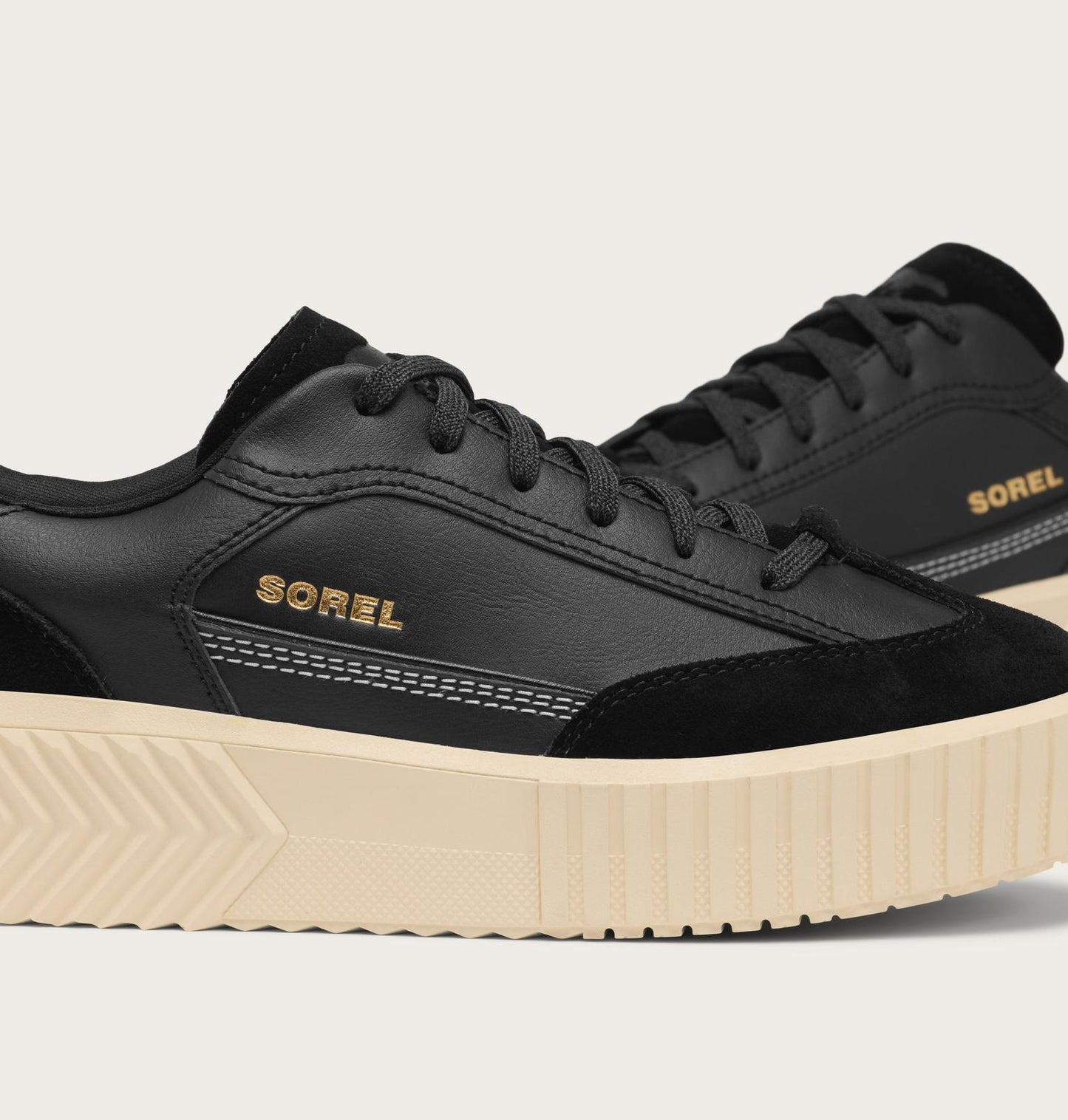 SOREL Black Ona Ave™ T-Toe Sneaker