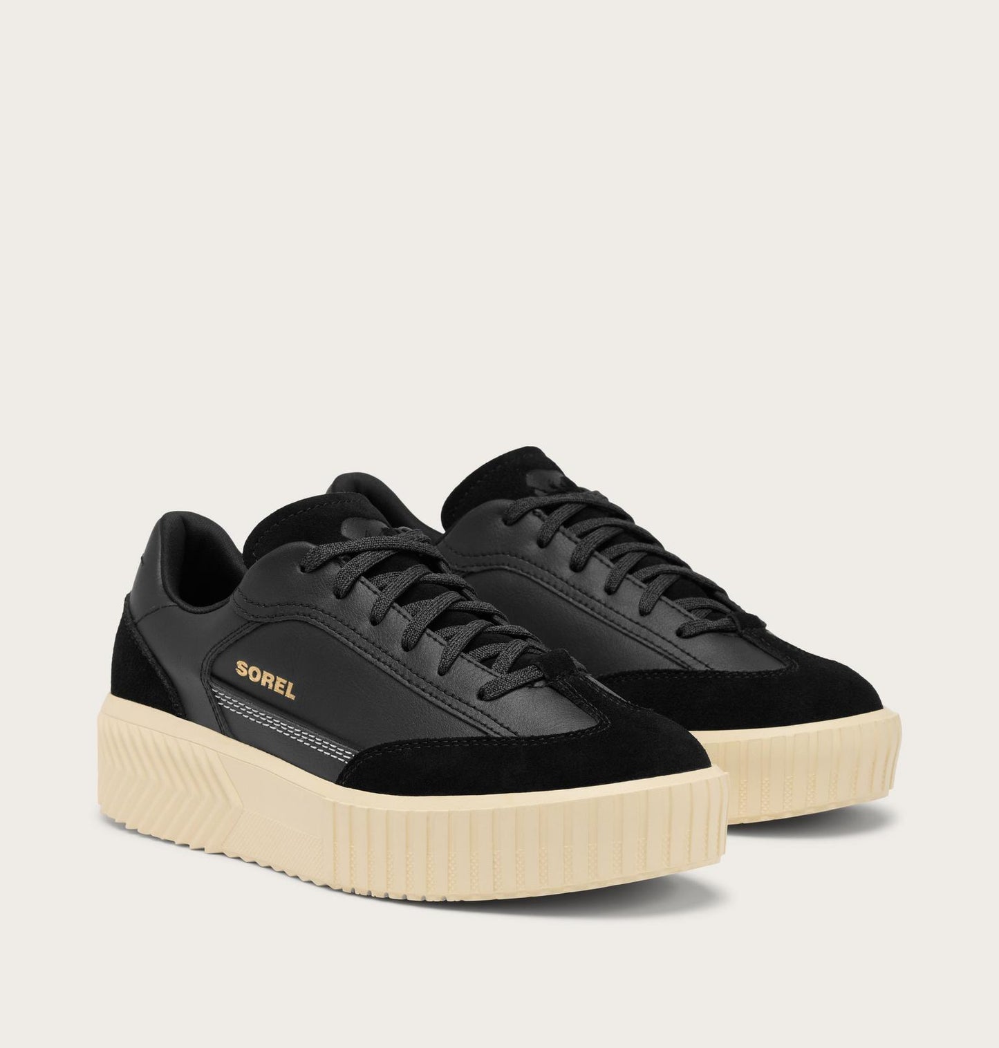 SOREL Black Ona Ave™ T-Toe Sneaker