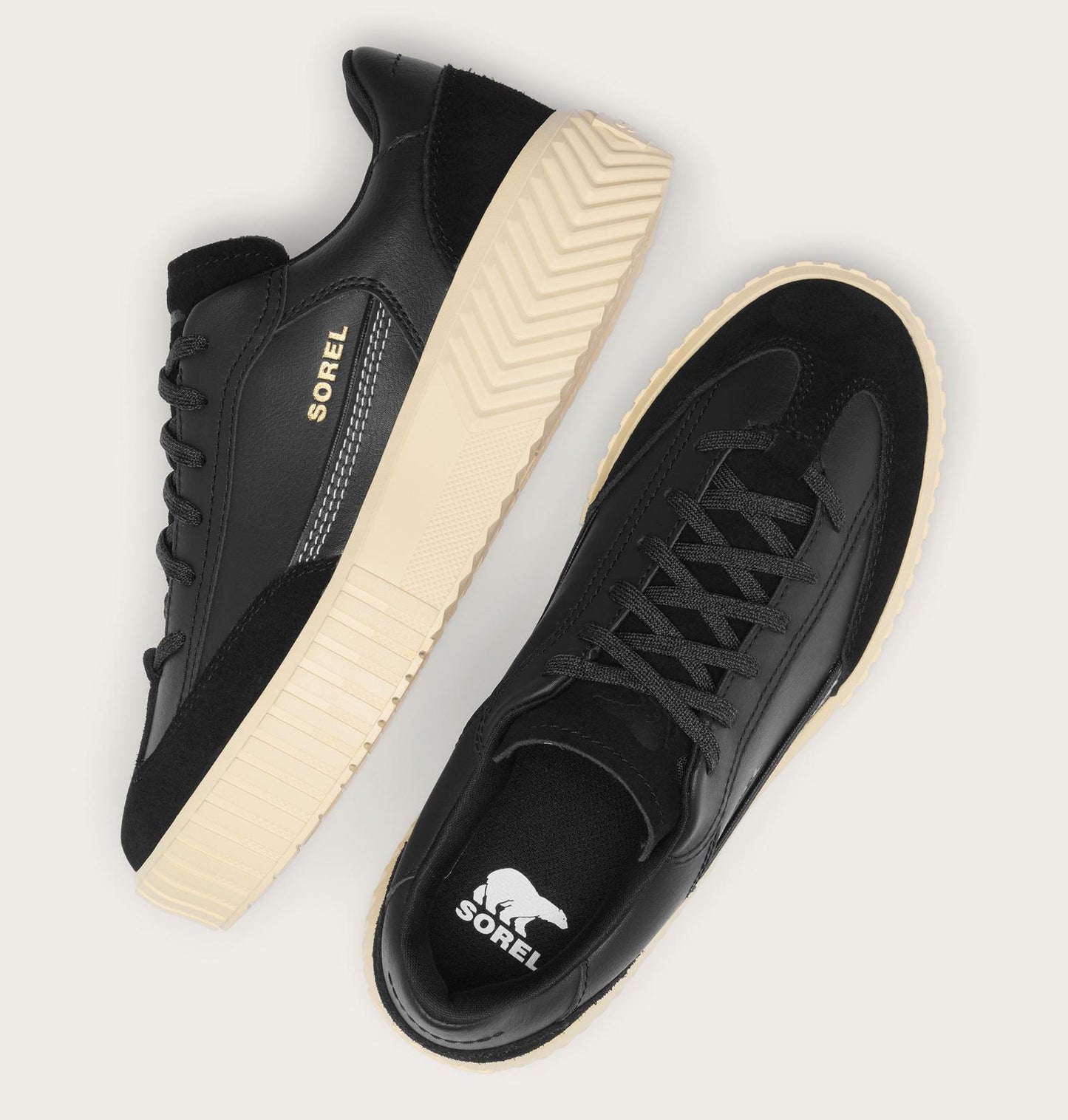 SOREL Black Ona Ave™ T-Toe Sneaker