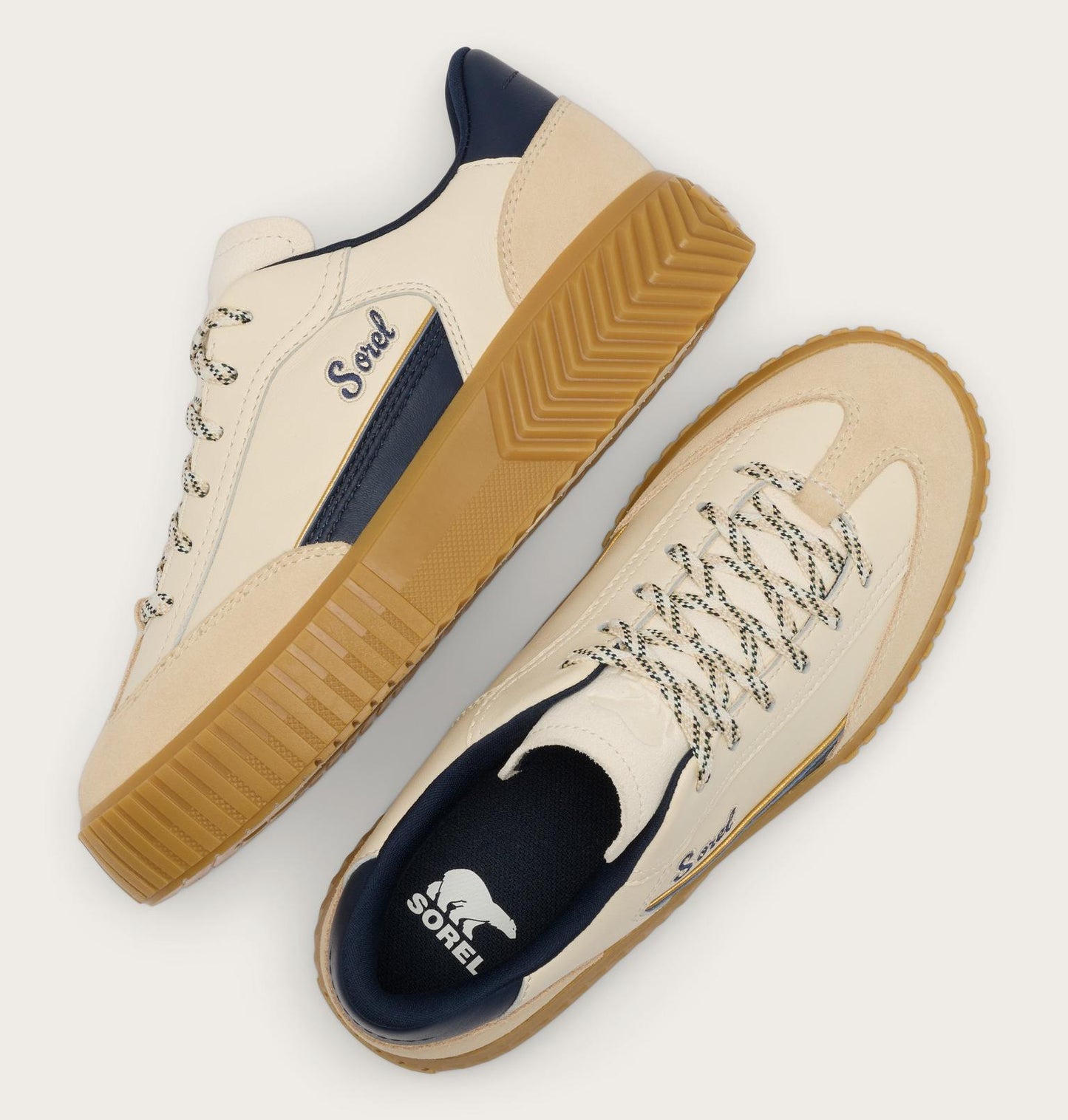 SOREL Snow/ Navy Ona Ave™ T-Toe Sneaker