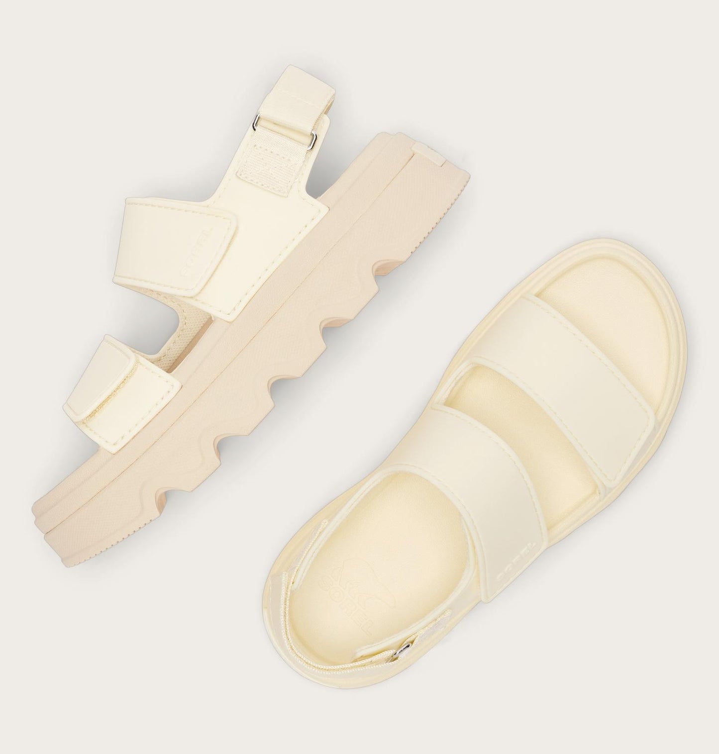 SOREL Kinetic™ Sunchase Ankle Strap Sandal- Chalk Sea Salt