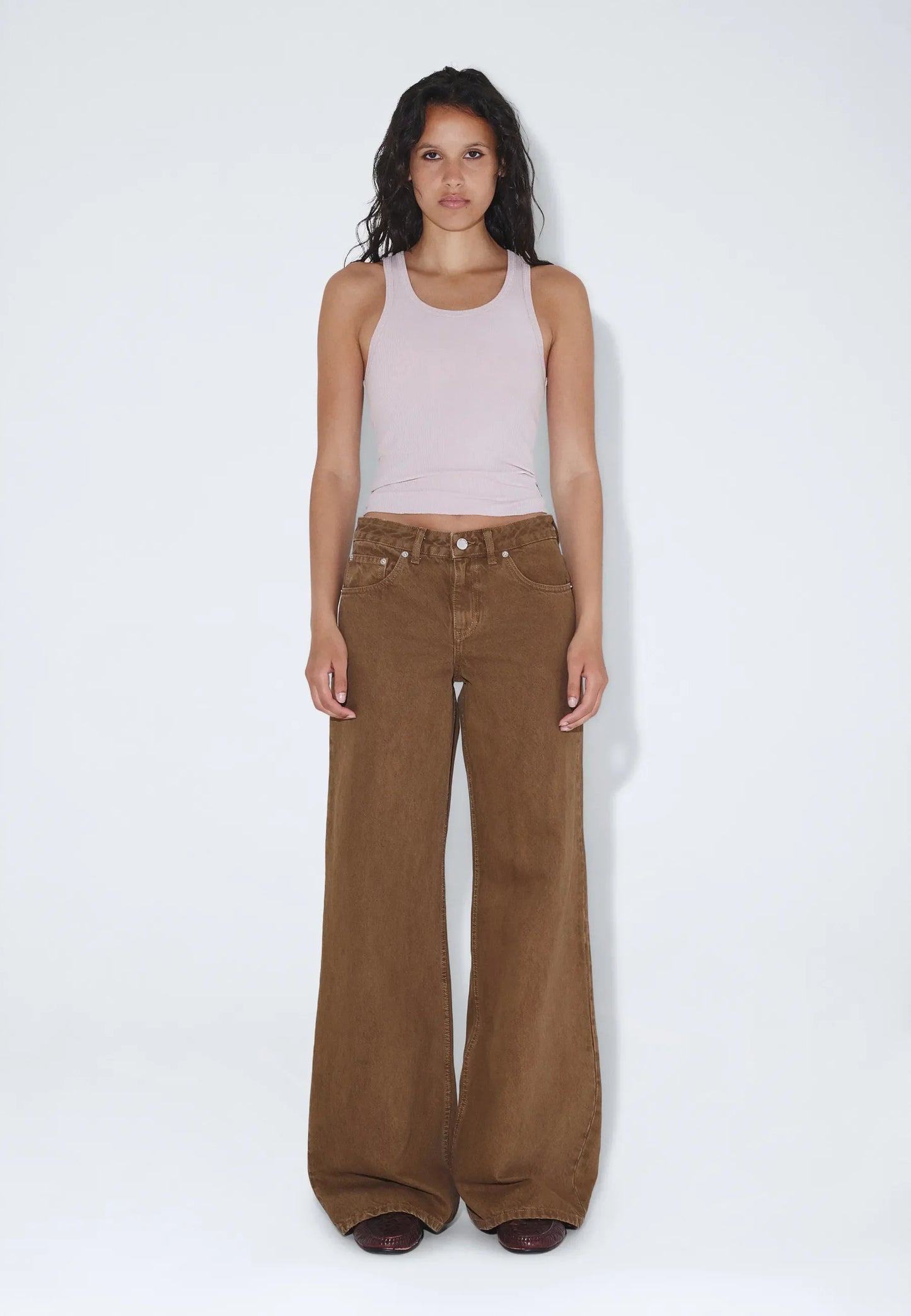 Dr.Denim Rhue Low Wide Washed Teak Jean
