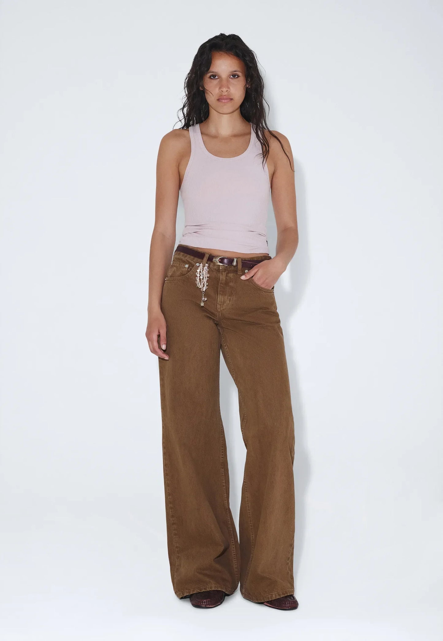 Dr.Denim Rhue Low Wide Washed Teak Jean