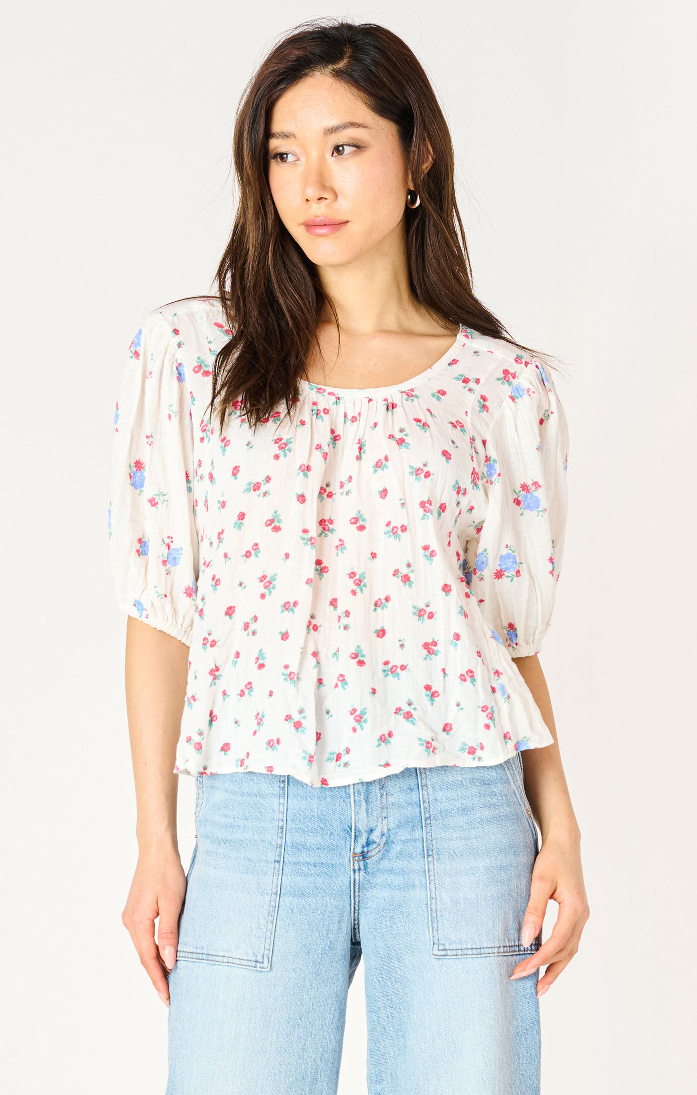 Dex Floral Tie-Back Printed Top