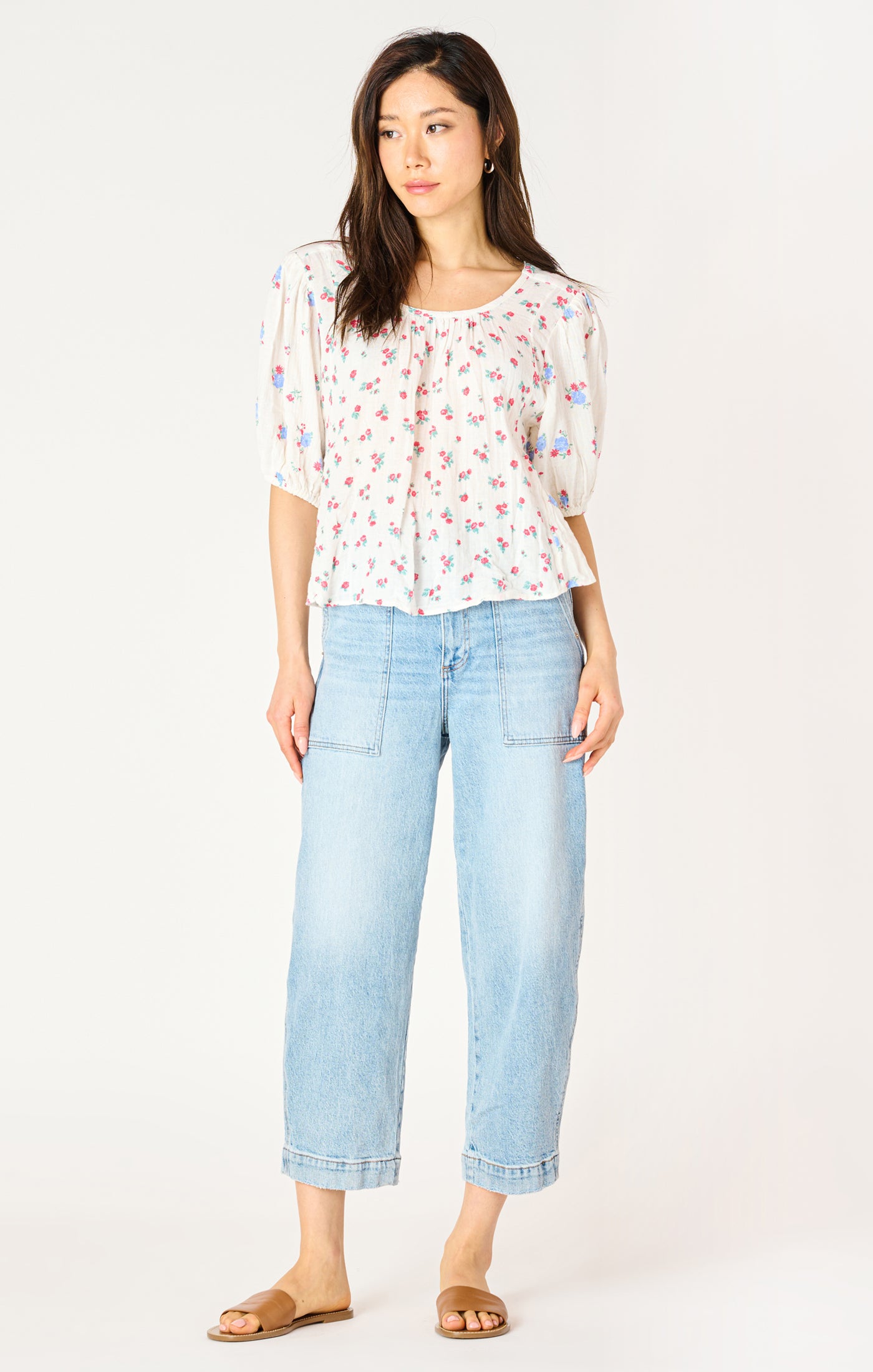 Dex Floral Tie-Back Printed Top