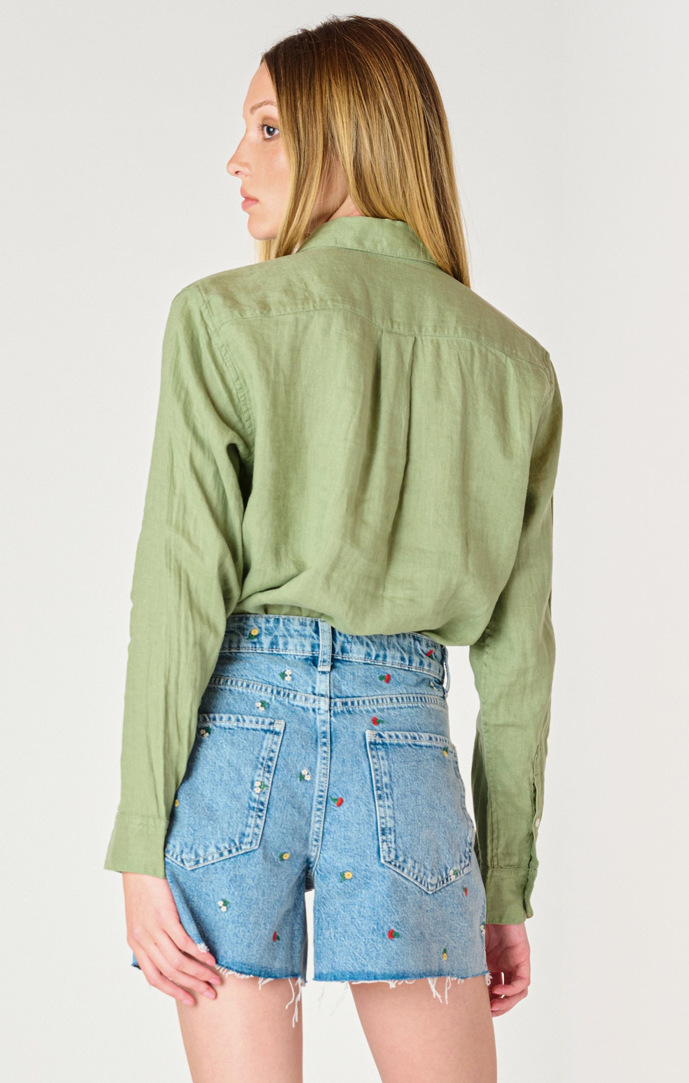 Dex Basil Longsleeve Blouse