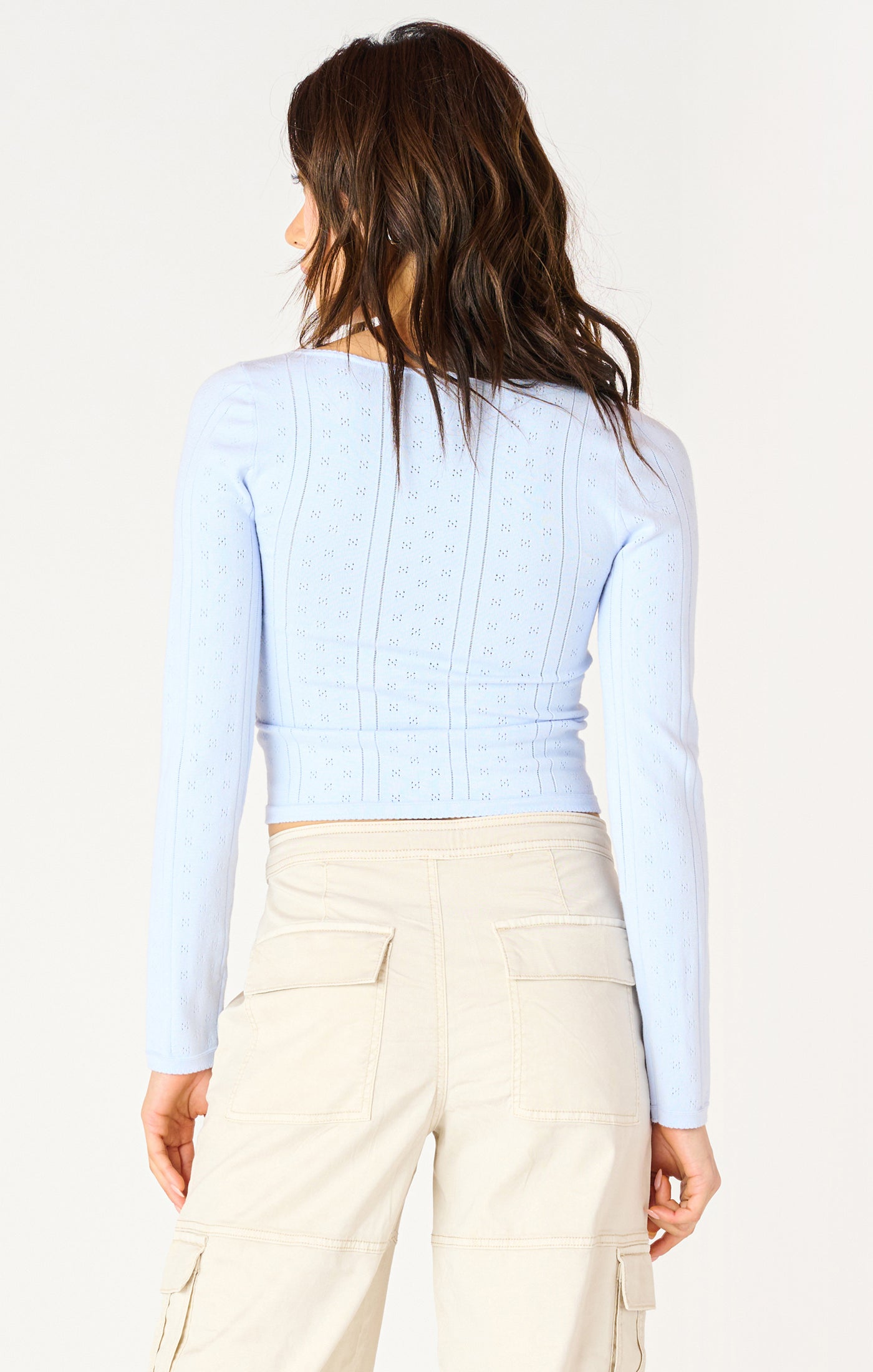 Dex Longsleeve Pointelle Top