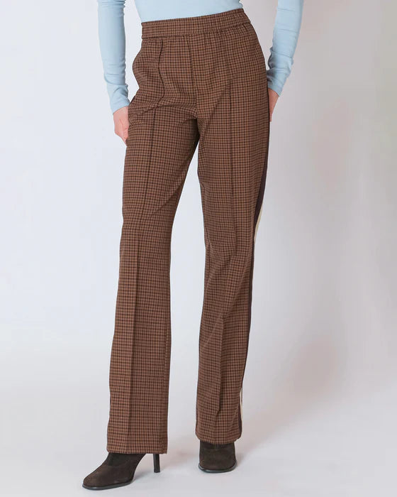 Dex Brown Check Straight Leg Pant