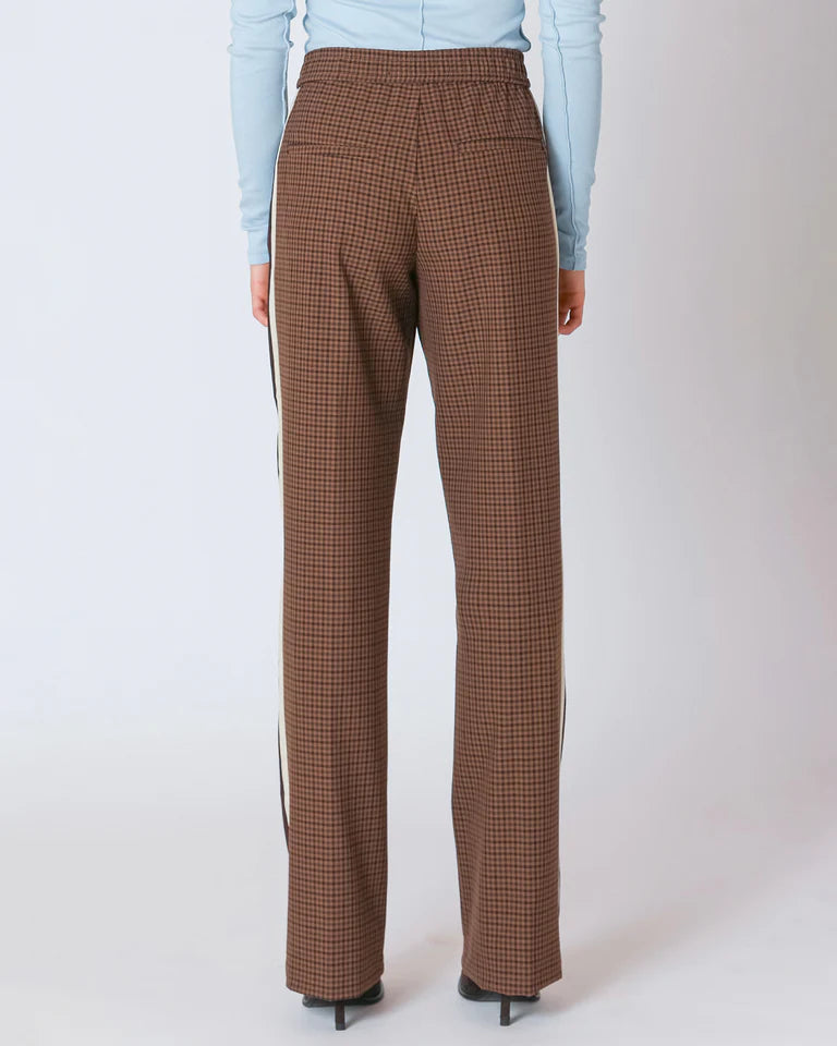 Dex Brown Check Straight Leg Pant