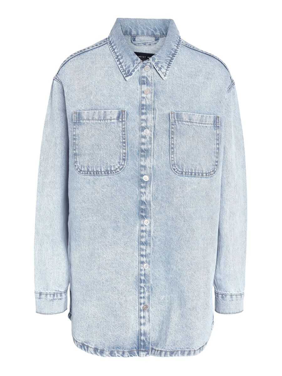 Noisy May Light Blue Alva Denim Shacket