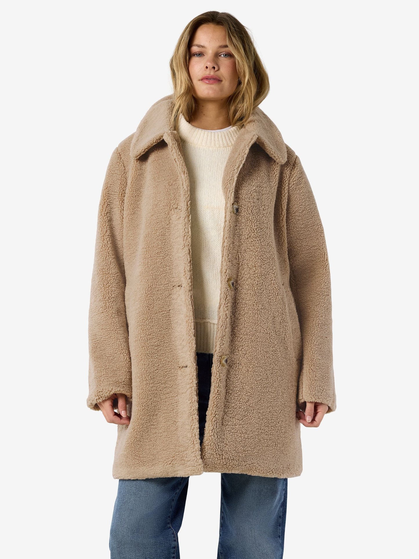 Noisy May Birch Nati Teddy Coat