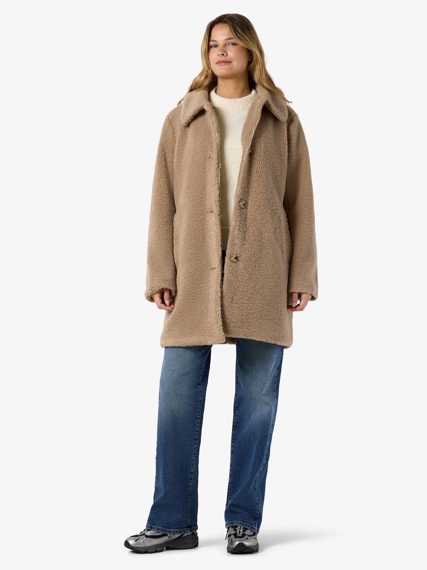 Noisy May Birch Nati Teddy Coat
