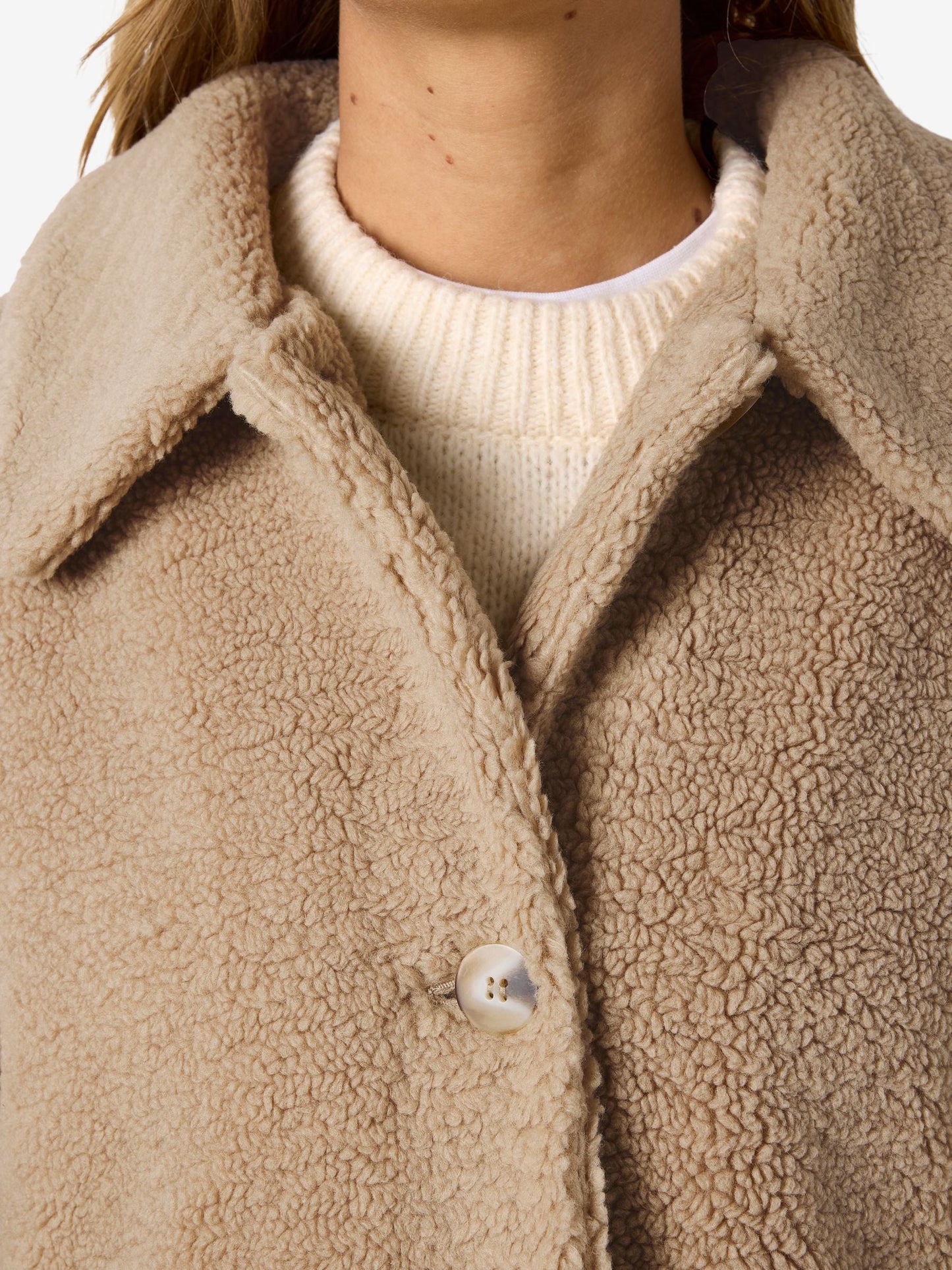 Noisy May Birch Nati Teddy Coat
