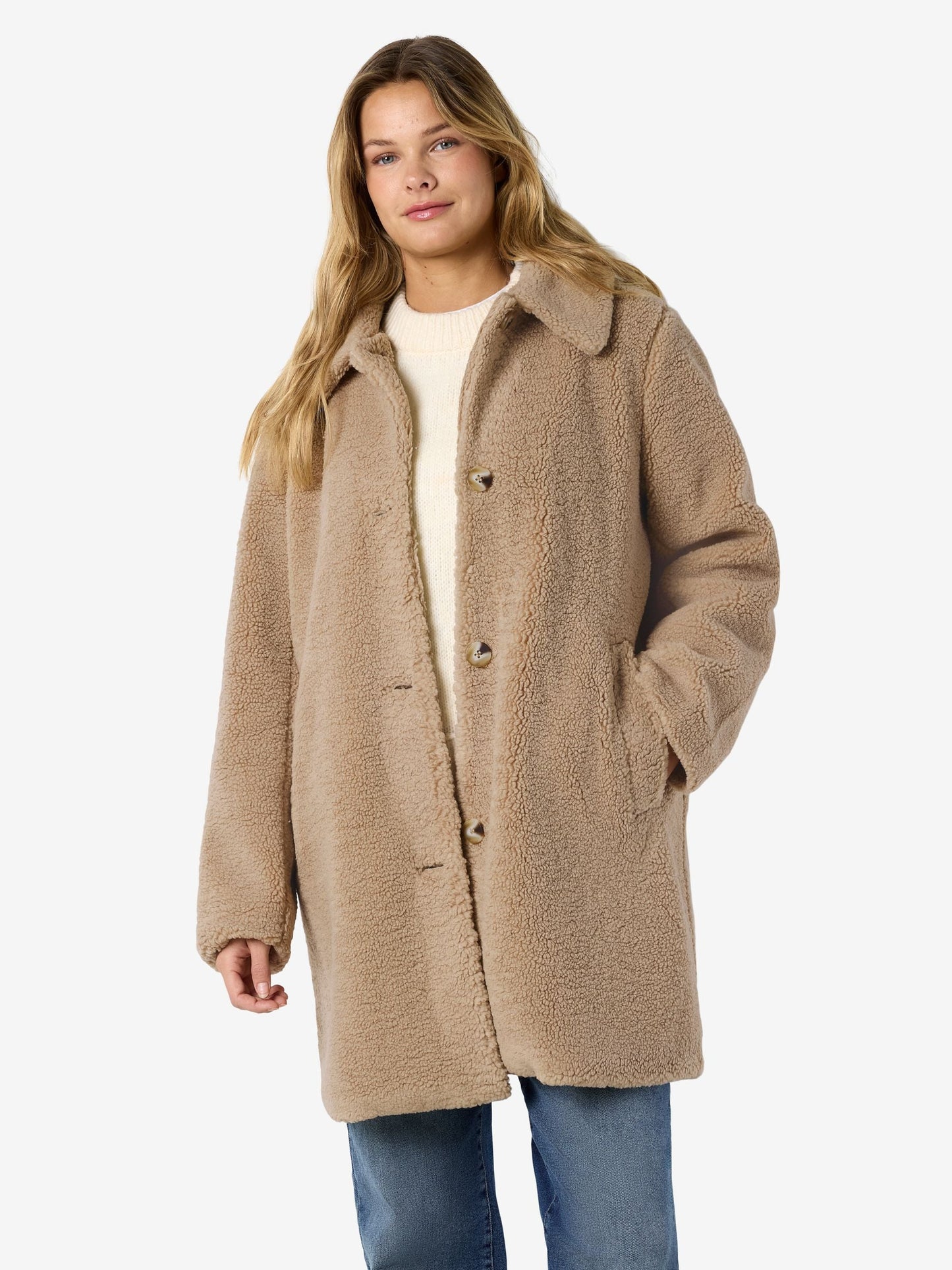 Noisy May Birch Nati Teddy Coat