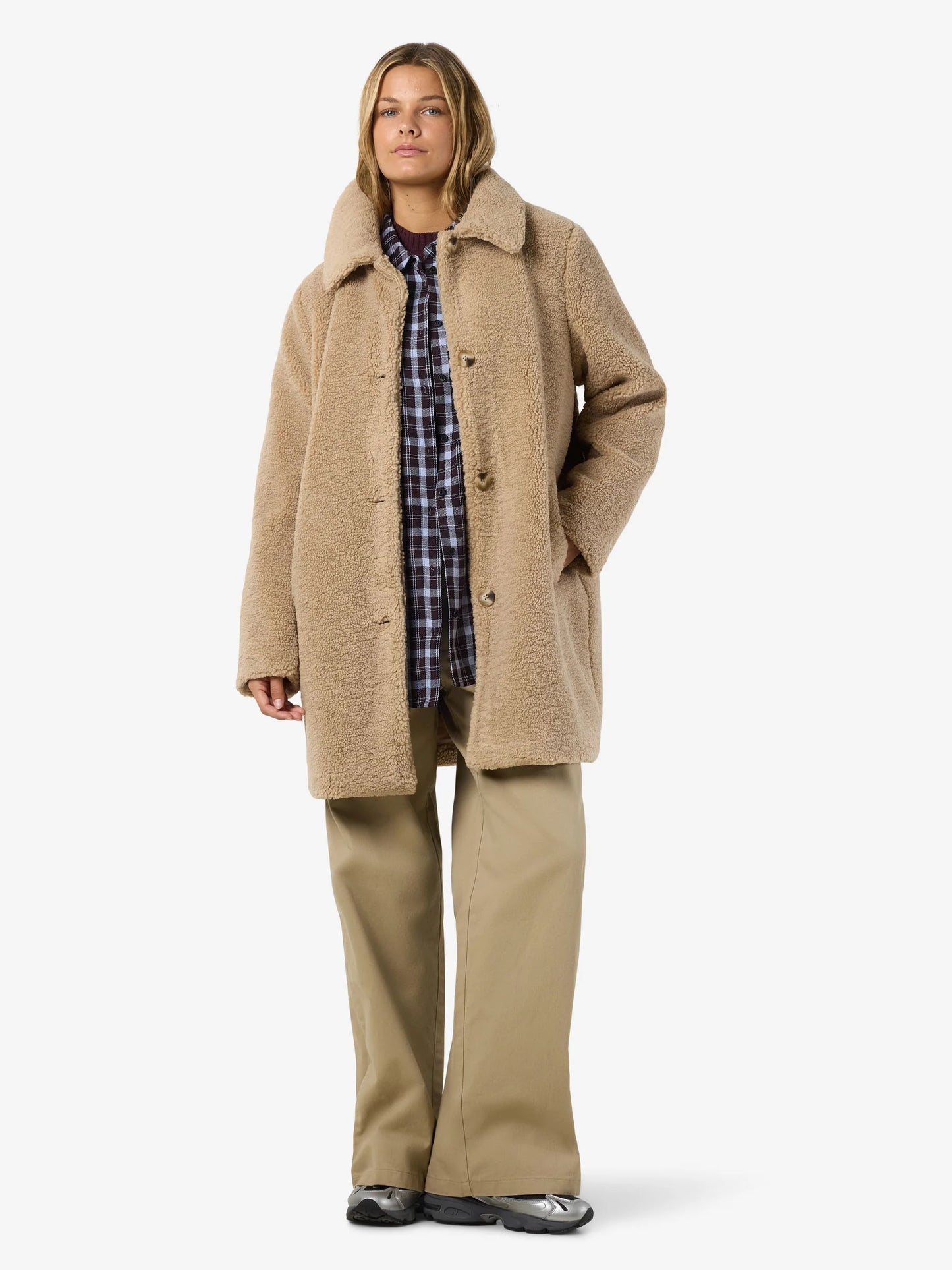 Noisy May Birch Nati Teddy Coat