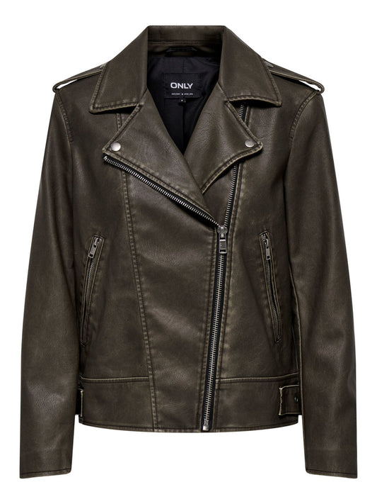 ONLY Numa Faux Leather Biker Jacket