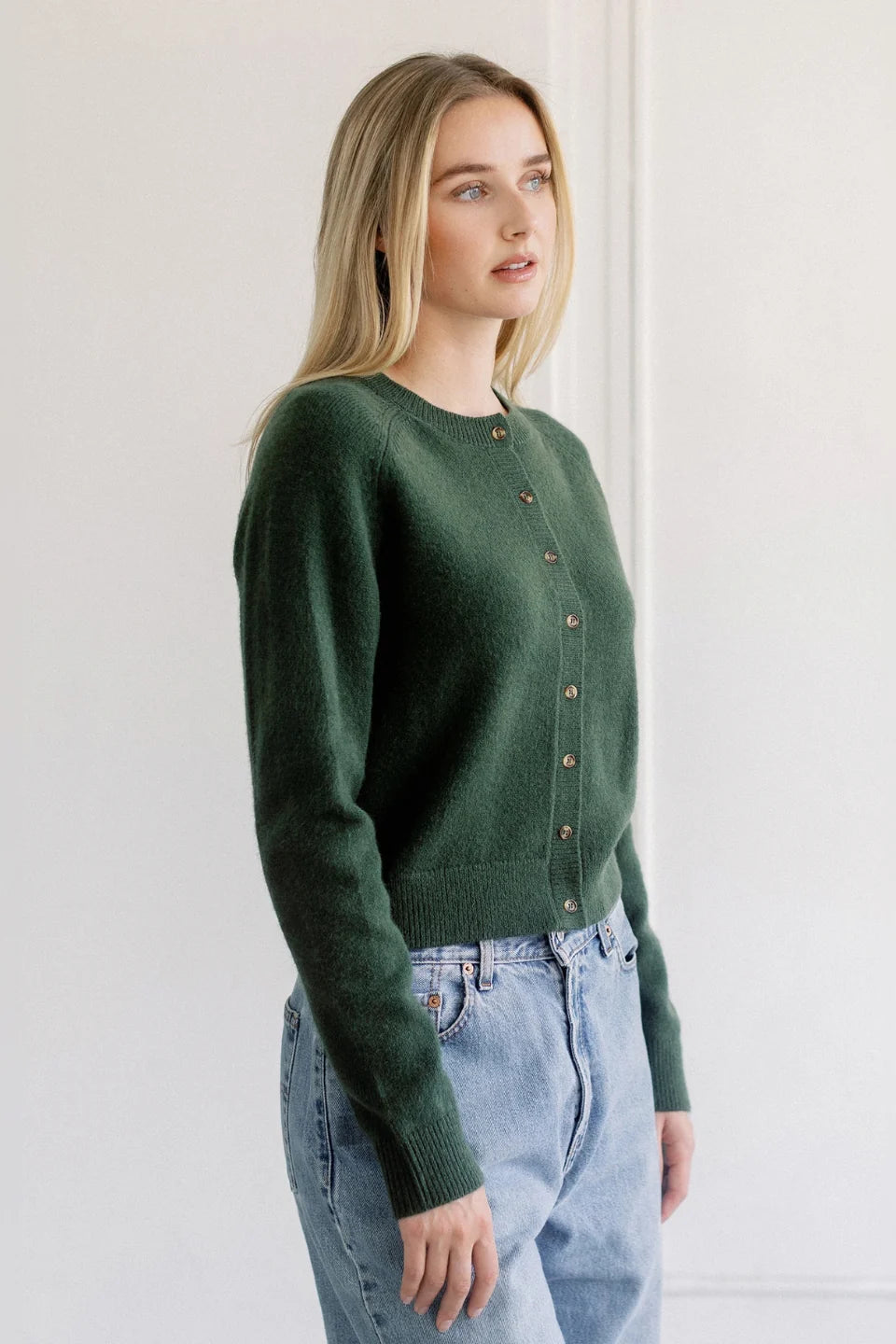 Brunette the Label Little Sister Cardigan | Chive