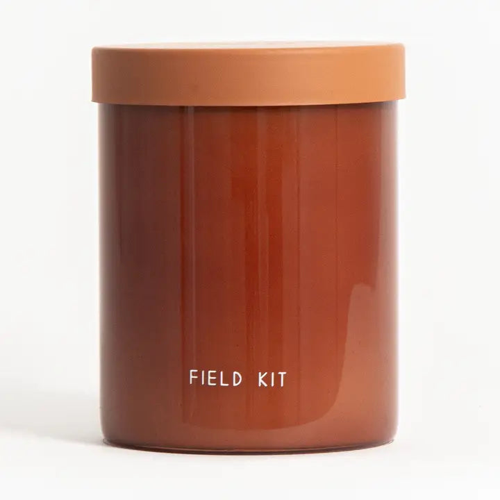 Field Kit The Fire Glass Candle - Burning Wood