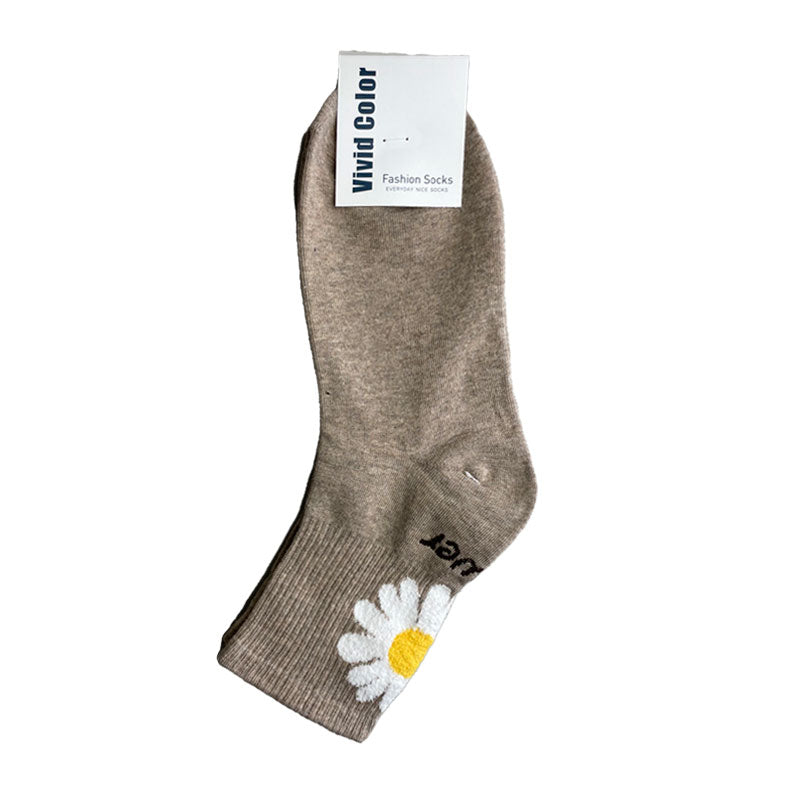 Blooming Flower Quarter Socks