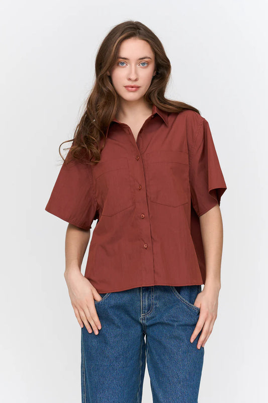 24COLOURS Rust Shirt 30486B