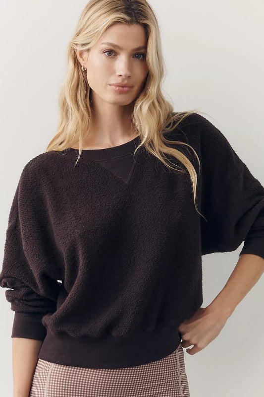 Z Supply Dark Roast Clubhouse Textured Sweatshirt