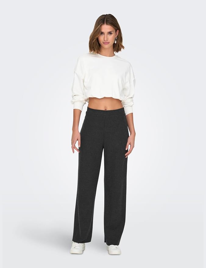 ONLY Dark Grey Melange Matty Pant