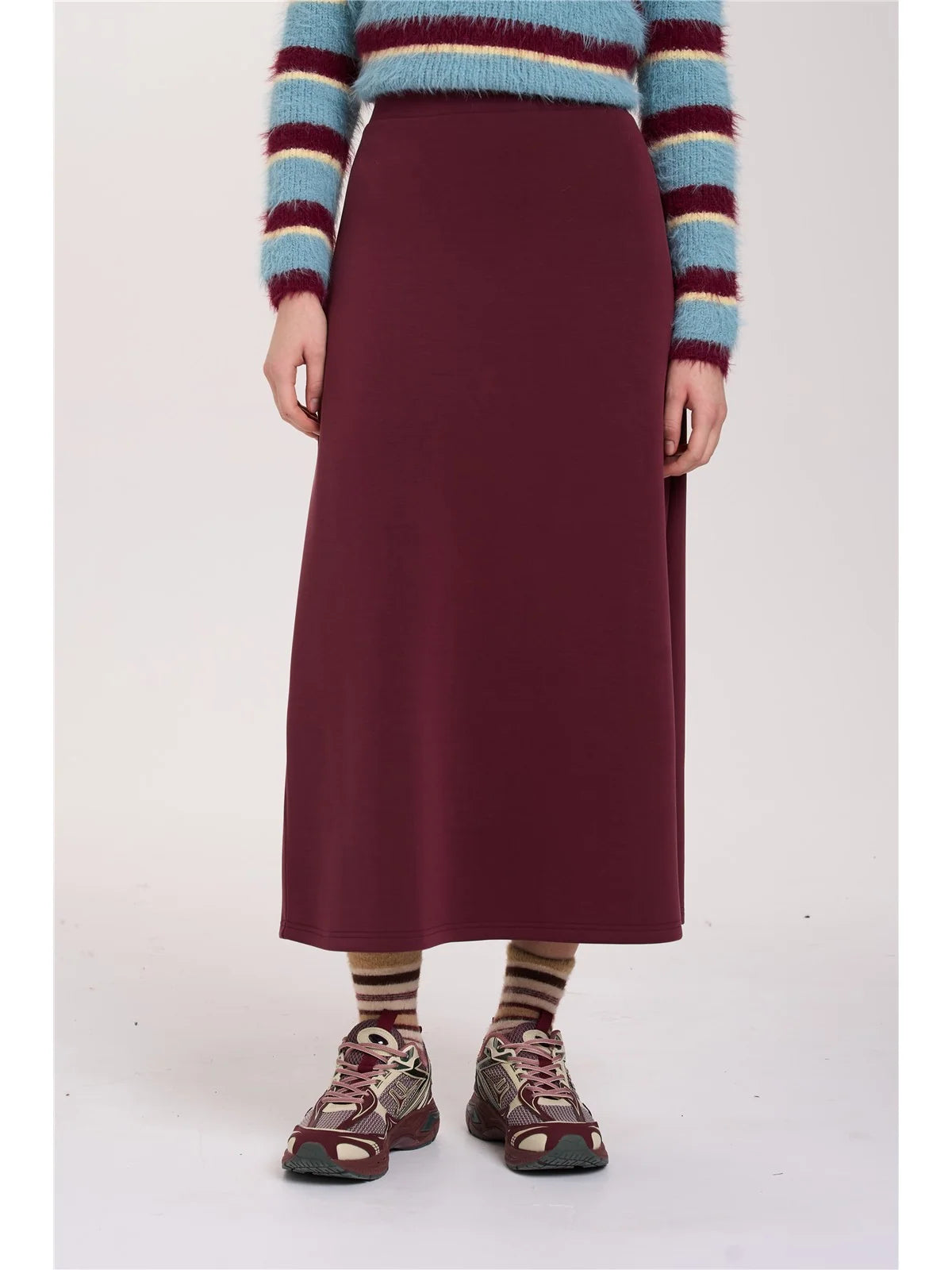 24COLOURS 70894A Bordeaux Skirt