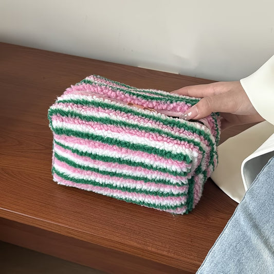 Dixie Pillow Striped Cosmetic Bag- 2 Colors