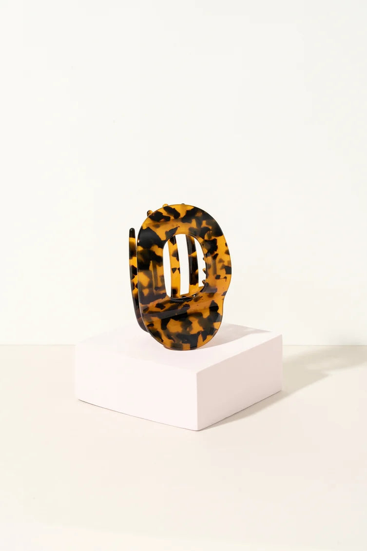 Pixie Woo Dark Tortoise Flat Clip- Medium