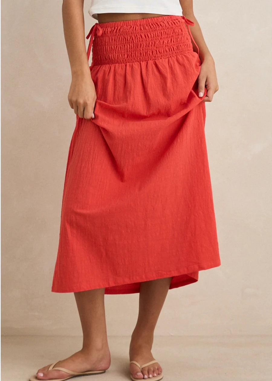 Rhythm Alana Tie Side Maxi Skirt