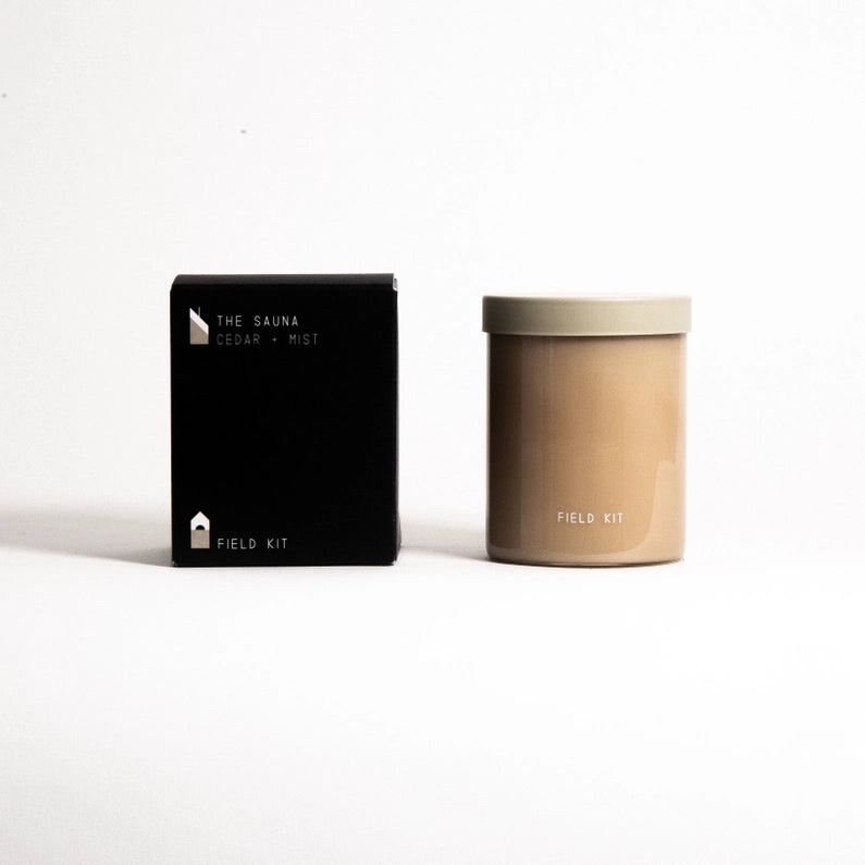 Field Kit The Sauna Glass Candle - Cedar + Mist