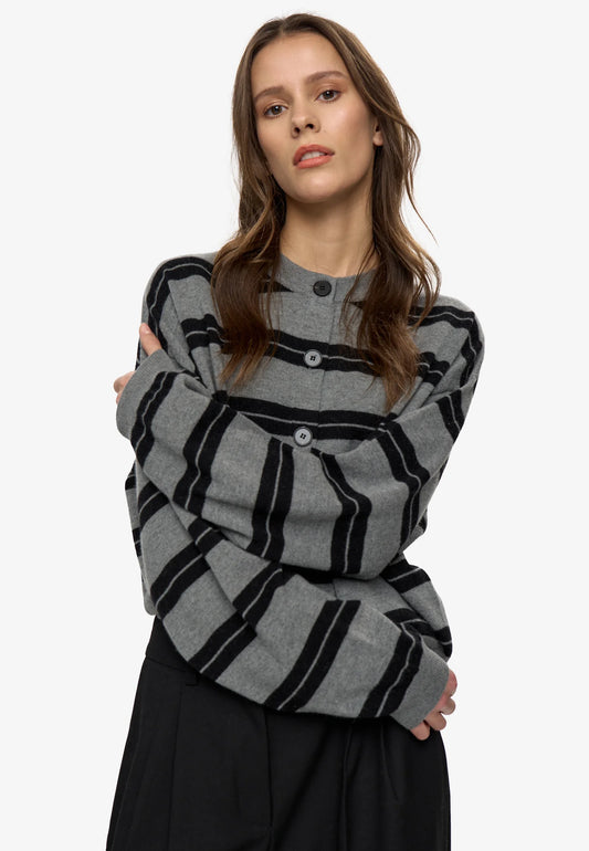 Minimum Grey Melange Assiana Cardigan