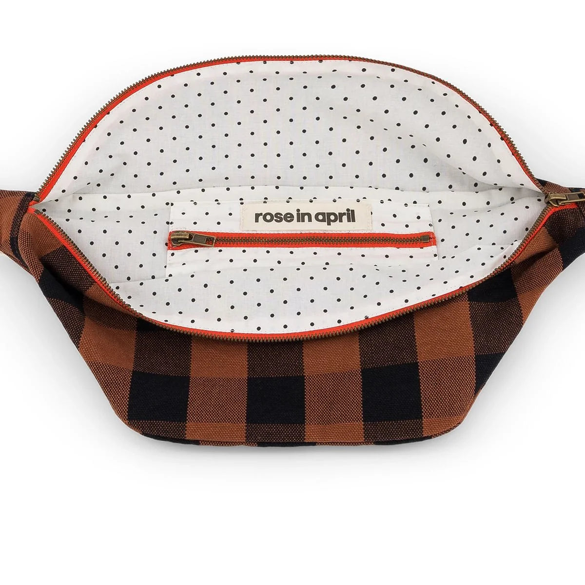 Rose in April Women Bum Bag Big Vichy Ginger