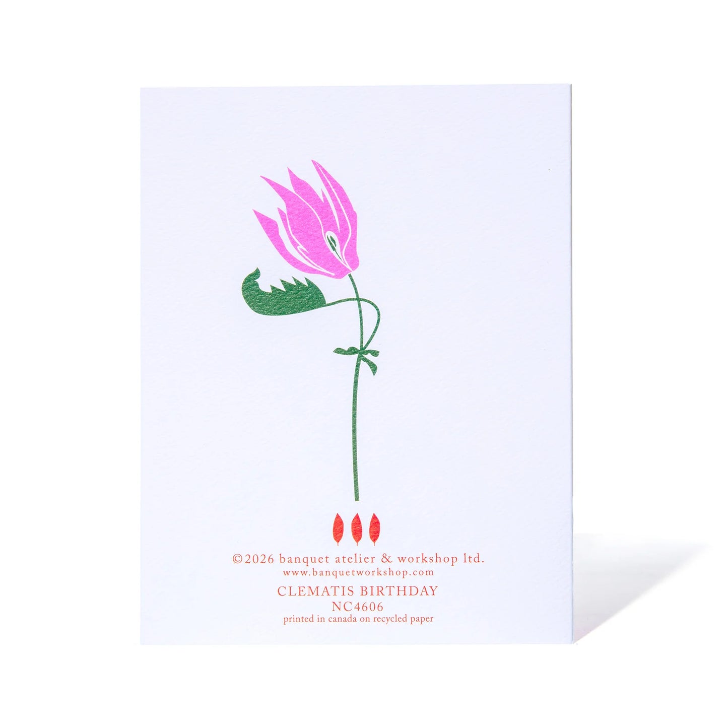 Banquet Clematis Birthday Card