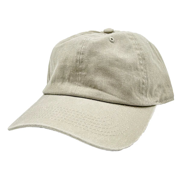 Cotton Twill Pigment Dye Ball Cap- 4 Colors