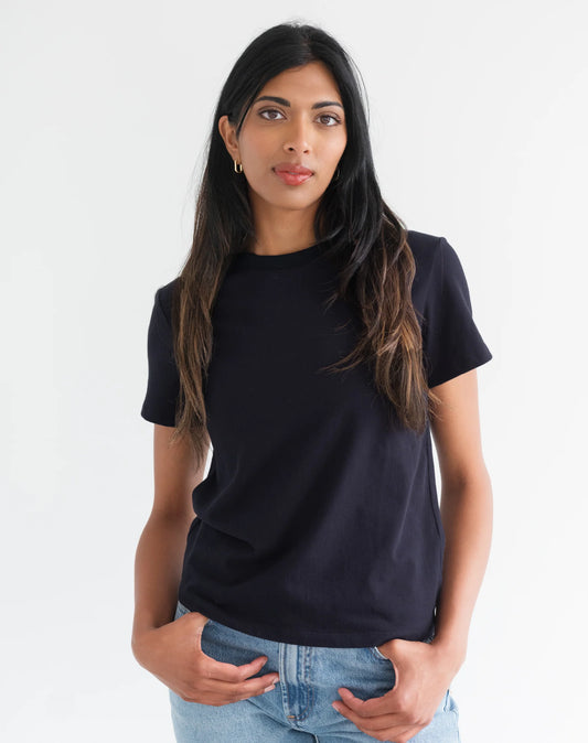 Brunette the Label Navy Paris Tee