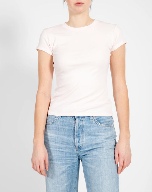 Brunette the Label The Ribbed Fitted Tee | Bellini