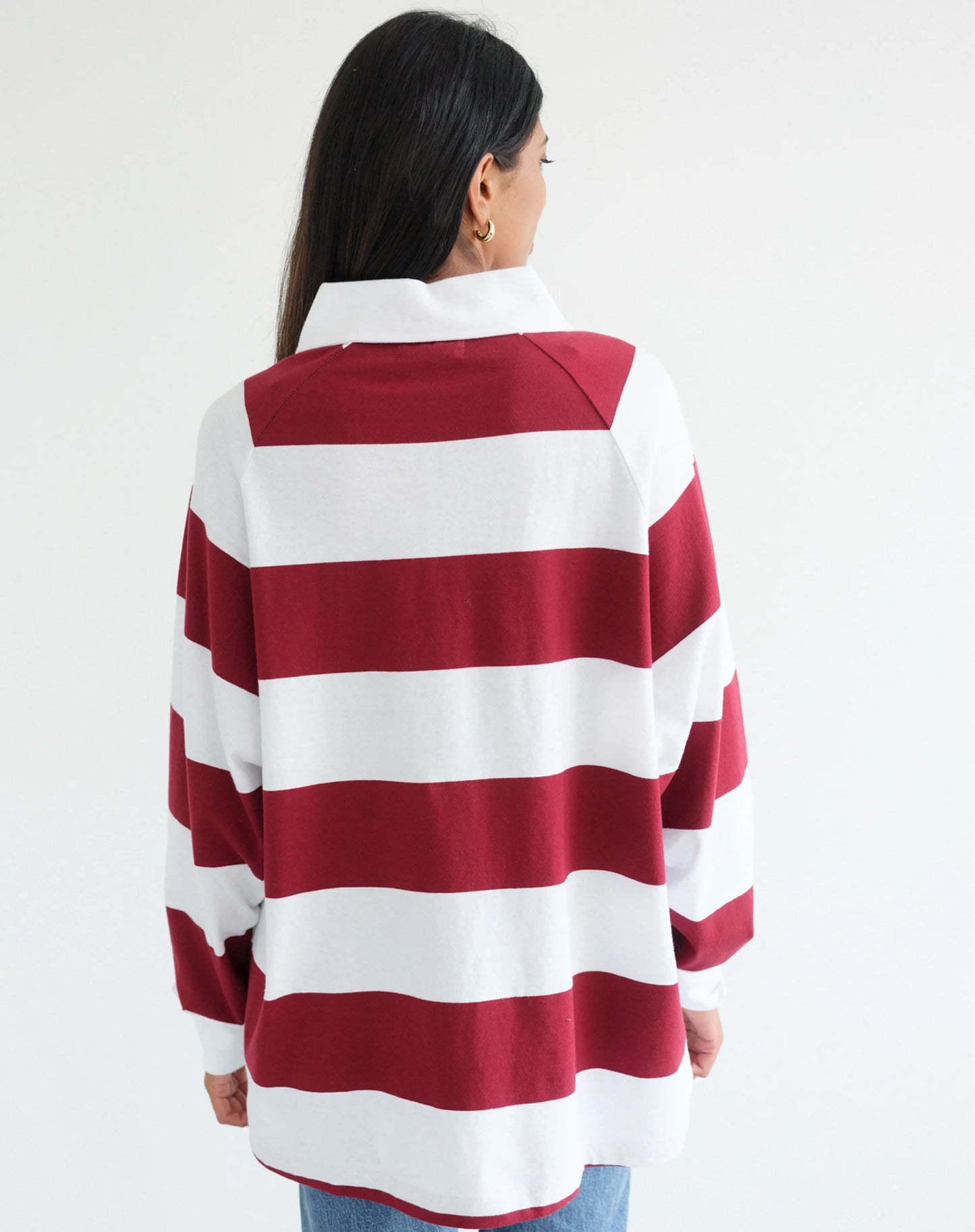 Brunette the Label Rugby Polo Shirt | Burgundy