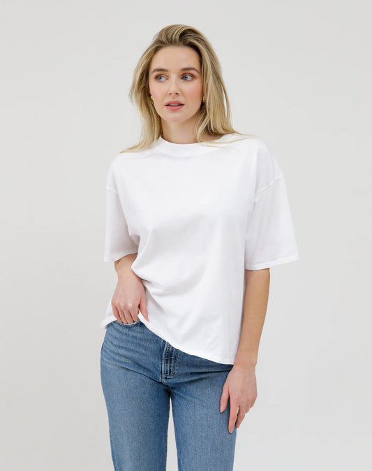 Brunette the Label Boxy Tee | White