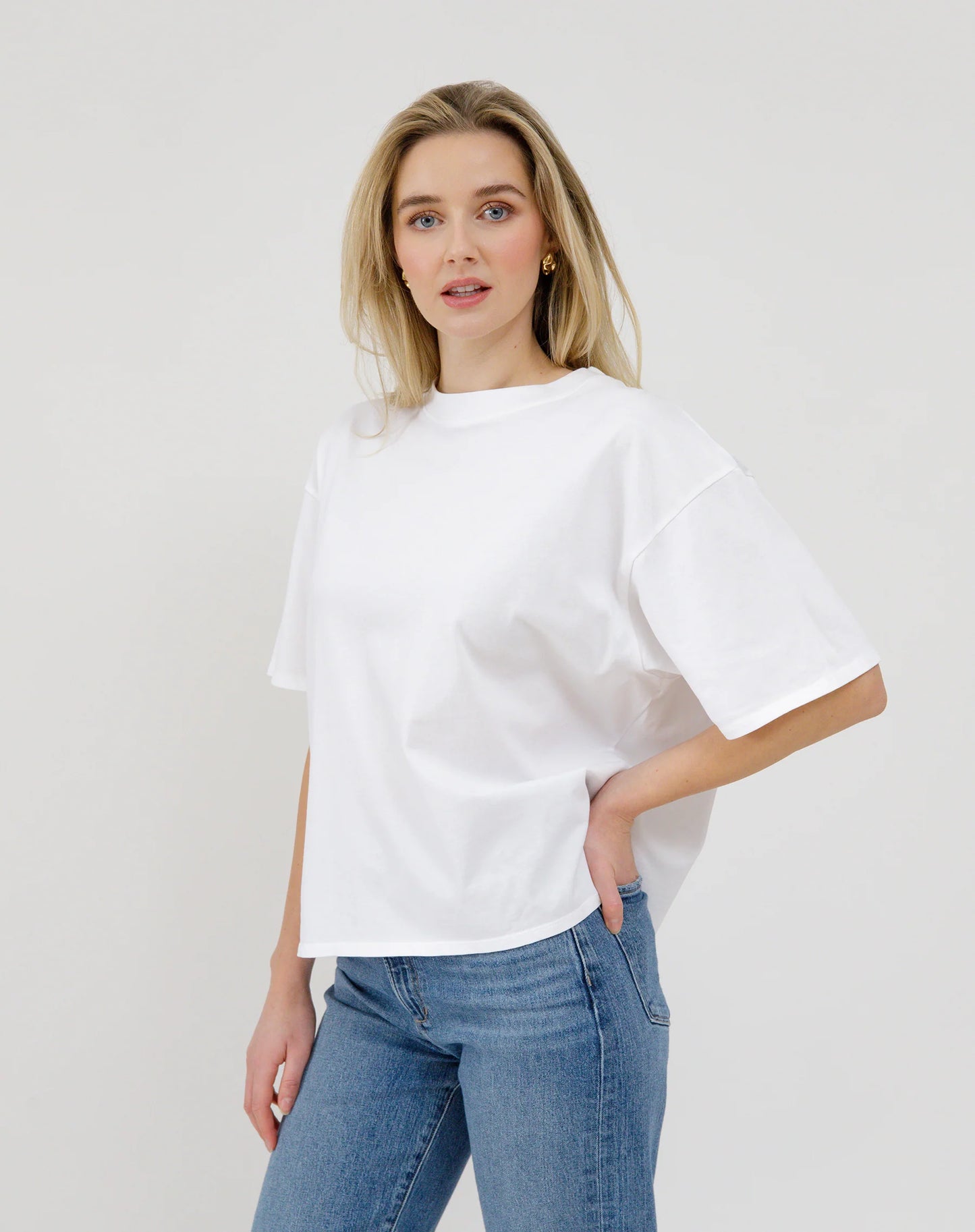 Brunette the Label Boxy Tee | White