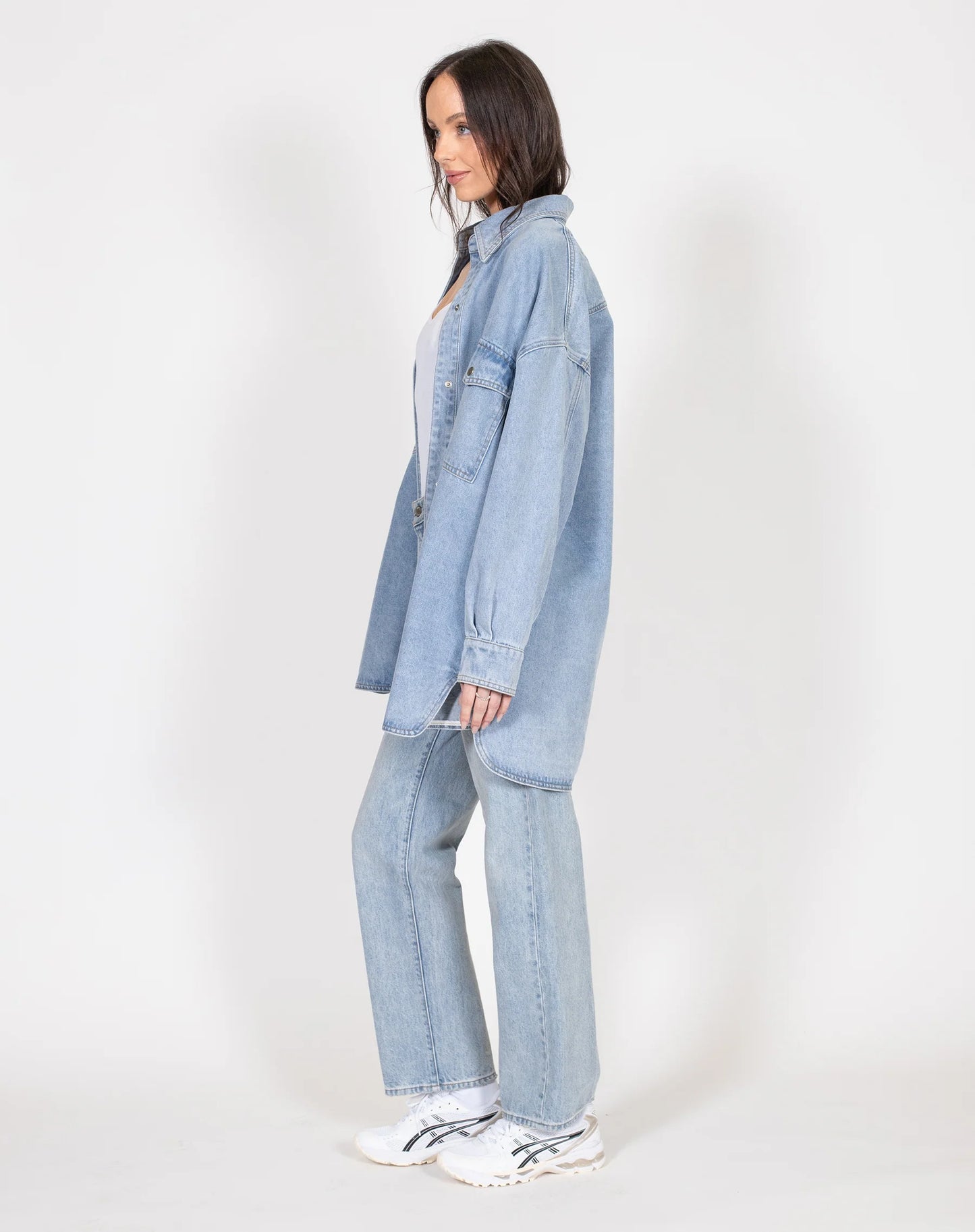 Brunette the Label 'Shania' Denim Jacket | Light Blue Denim